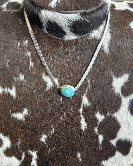 Single Stone Snake Chain Necklace *Native