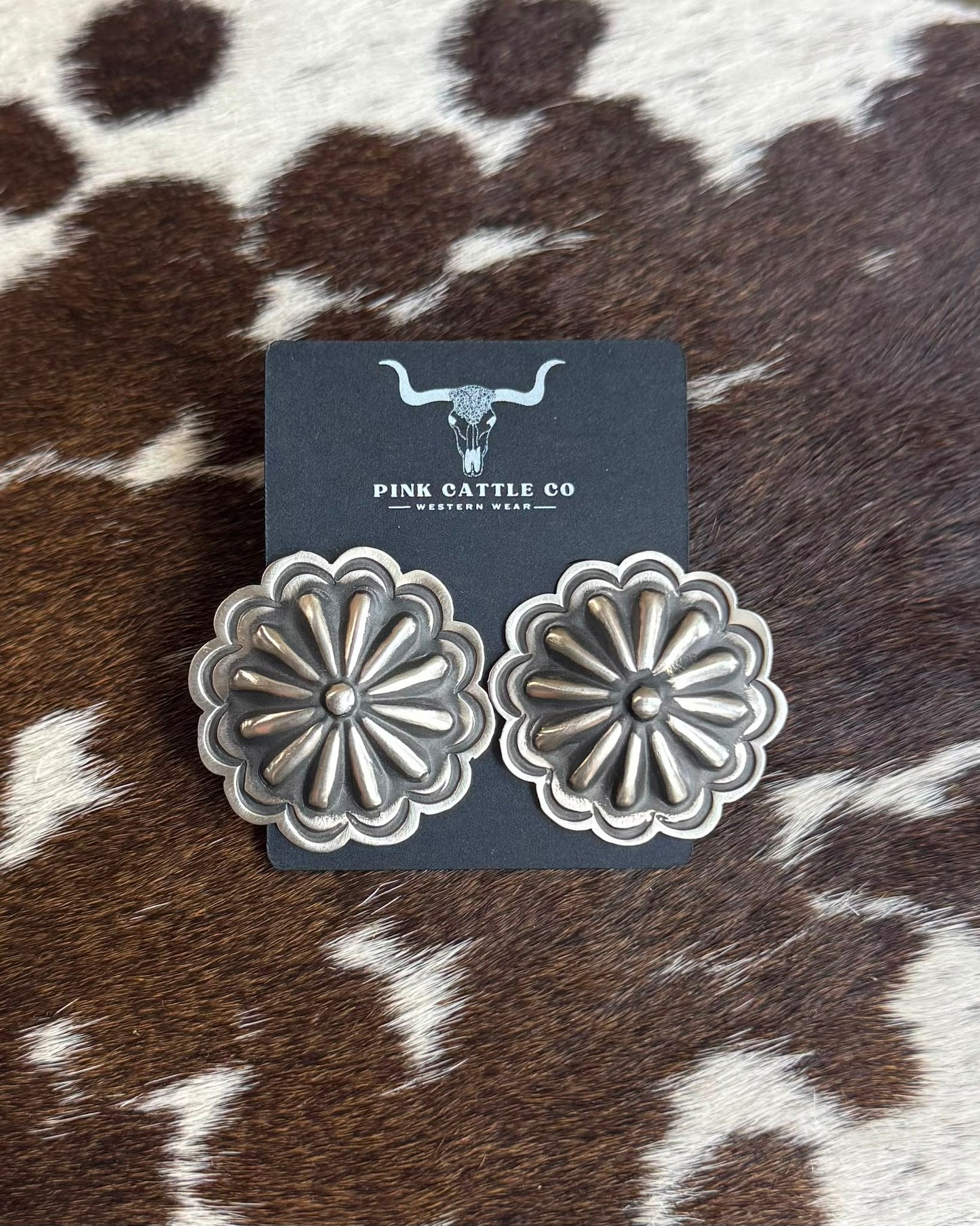 All Sterling Concho Earrings *Native
