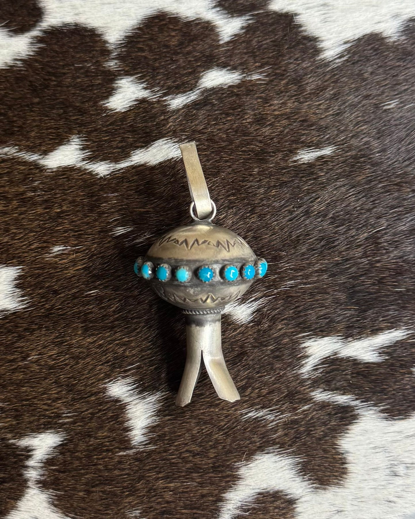 Turquoise Blossom Pendant *Native