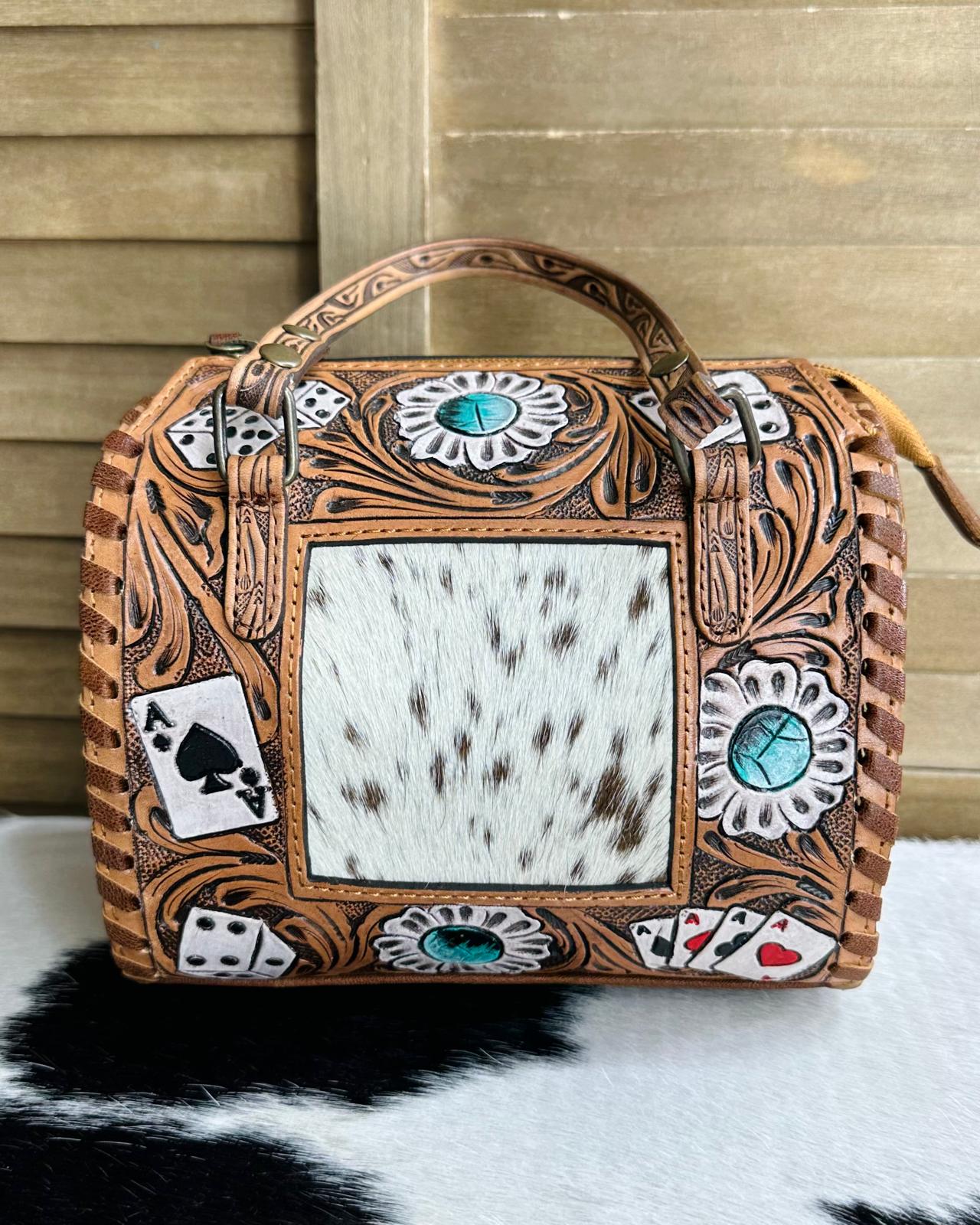 Ace Cards Tooled Cowhide Mini Speedy