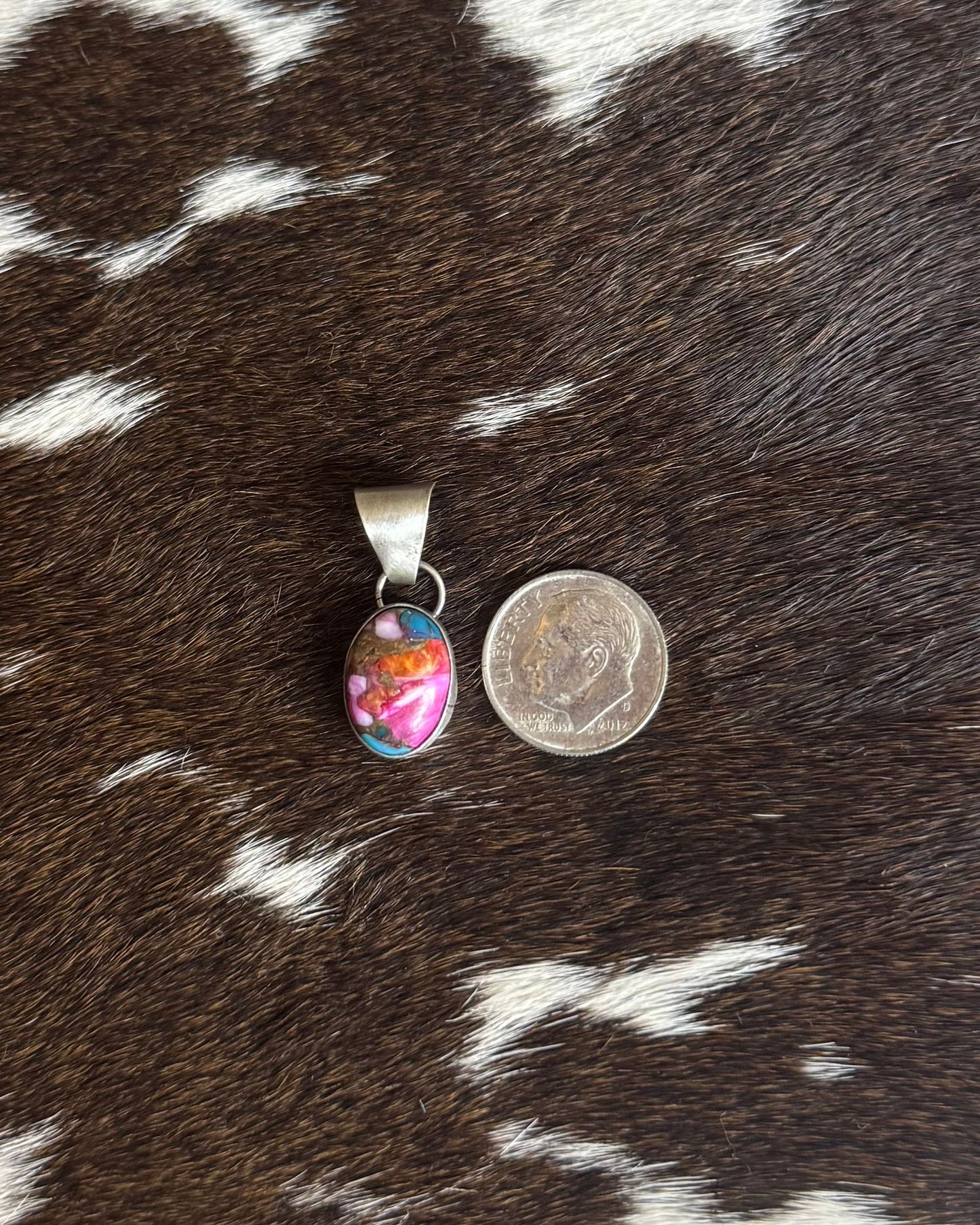 Simple Dainty Pink Dahlia Pendant *Native