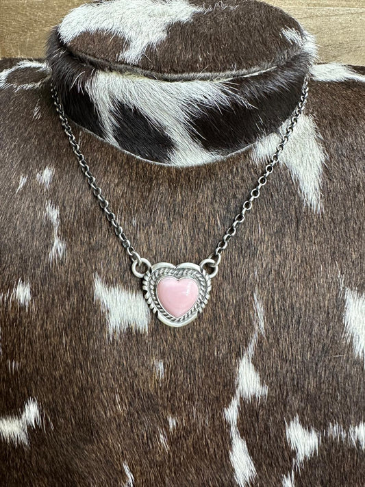 Heart Pink Conch Necklace *Native