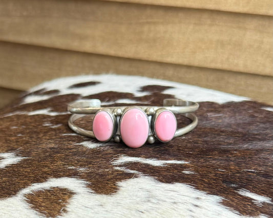 Pink Conch 3 Stone Cuff *Native