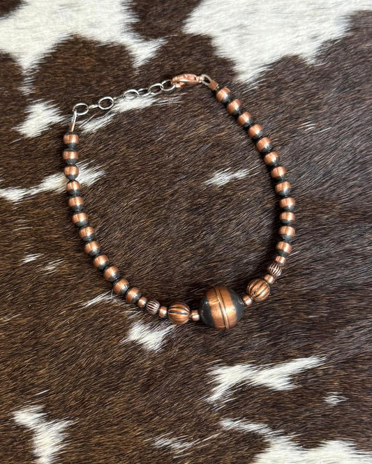 Single Big Copper Clasp Bracelet