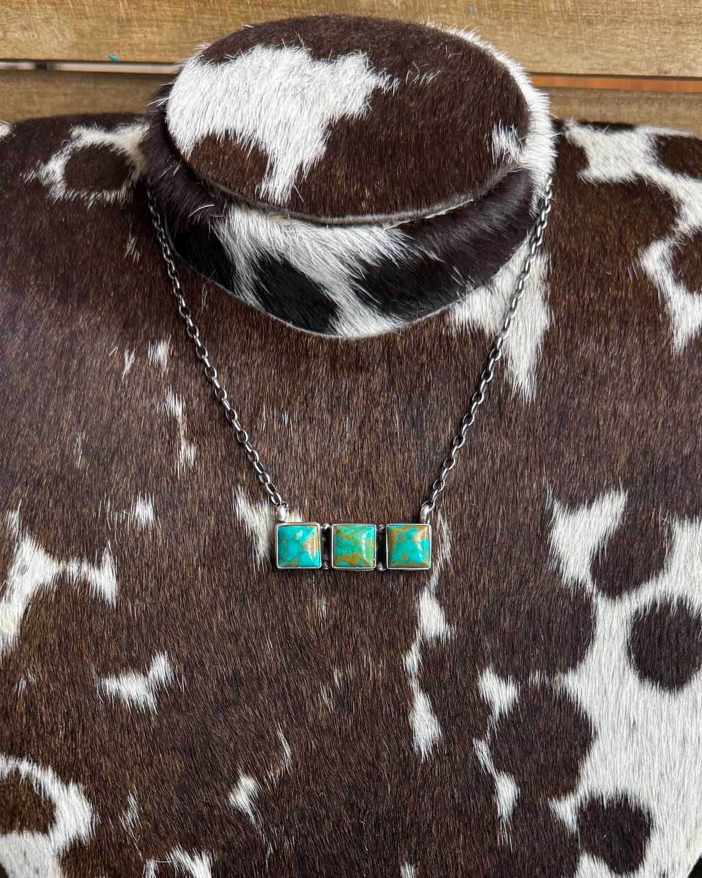 3 Stone Square Necklace *Native