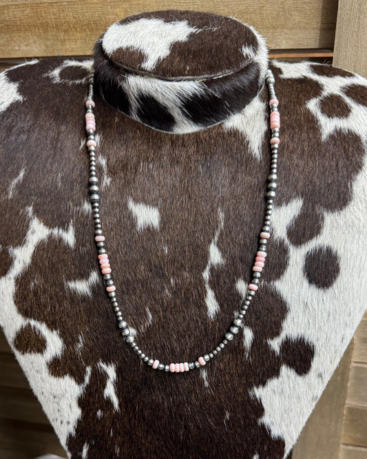 25" Pink Conch Pearl Necklace