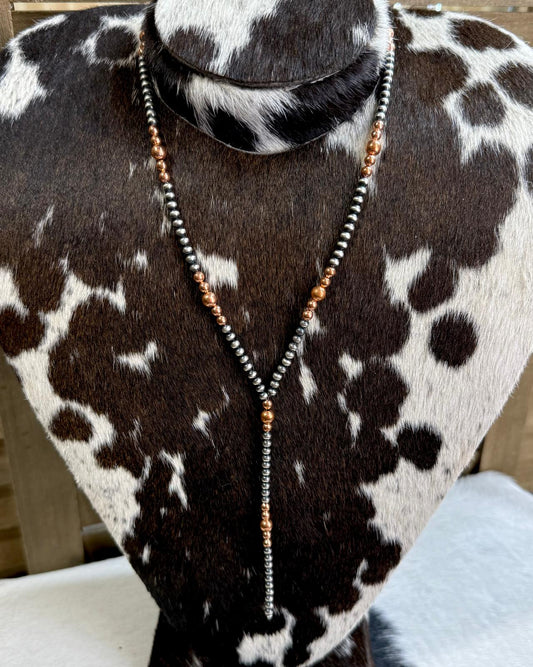 Pearl Copper Lariat