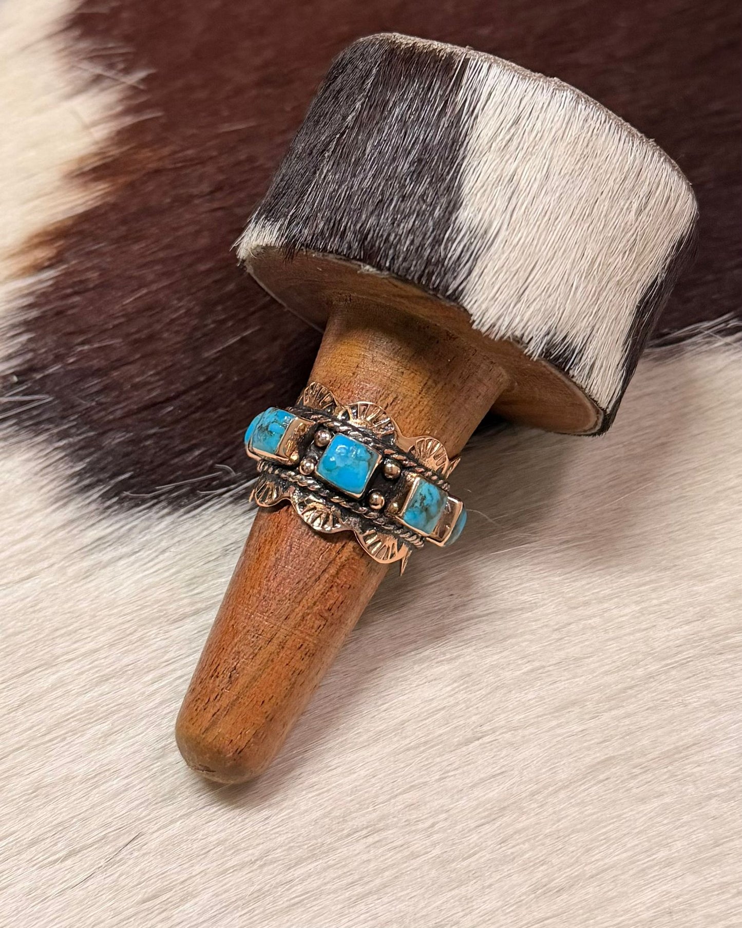 Copper Scalloped Ring (Size Up)