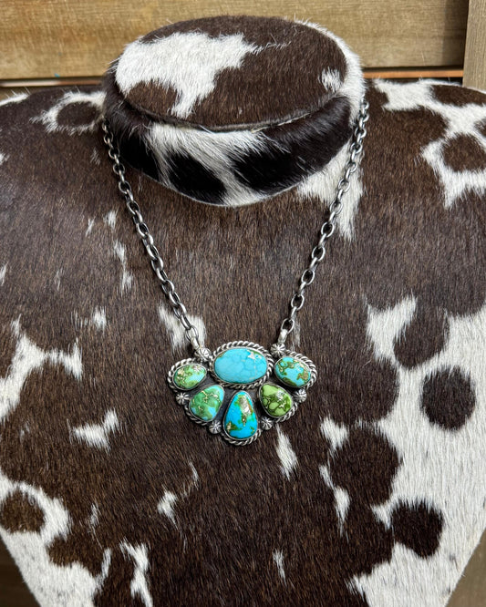 17" Sonoran Spiny Half Cluster Necklace *Native