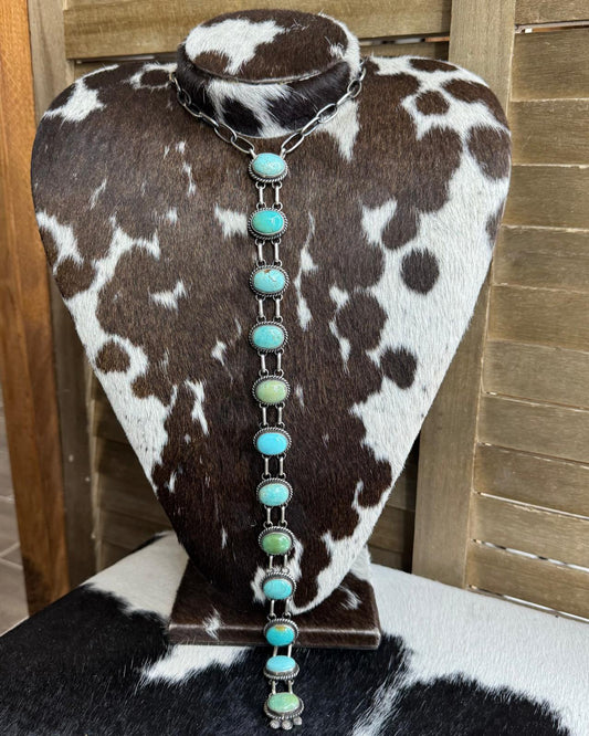 Turqouise Multi Stone Lariat Statement *Native