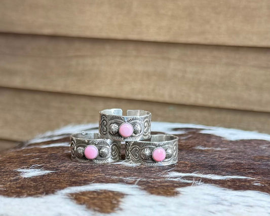 Pink Conch Sterling Band Ring *Native