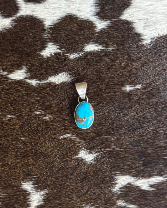 Simple Dainty Turquoise Pendant *Native