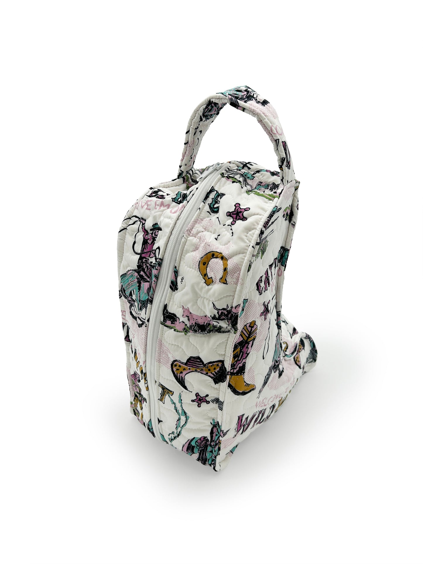 Pink Cattle Drive Jewels Quilted Boot Bag