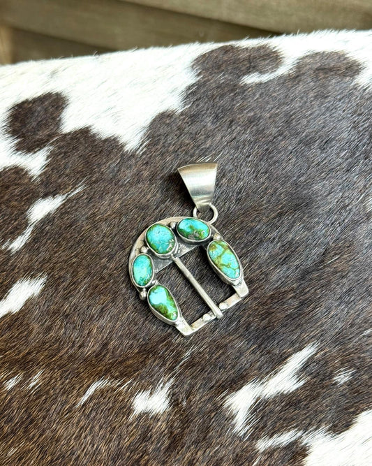 Sonoran Gold Buckle Pebbled Pendant *Native