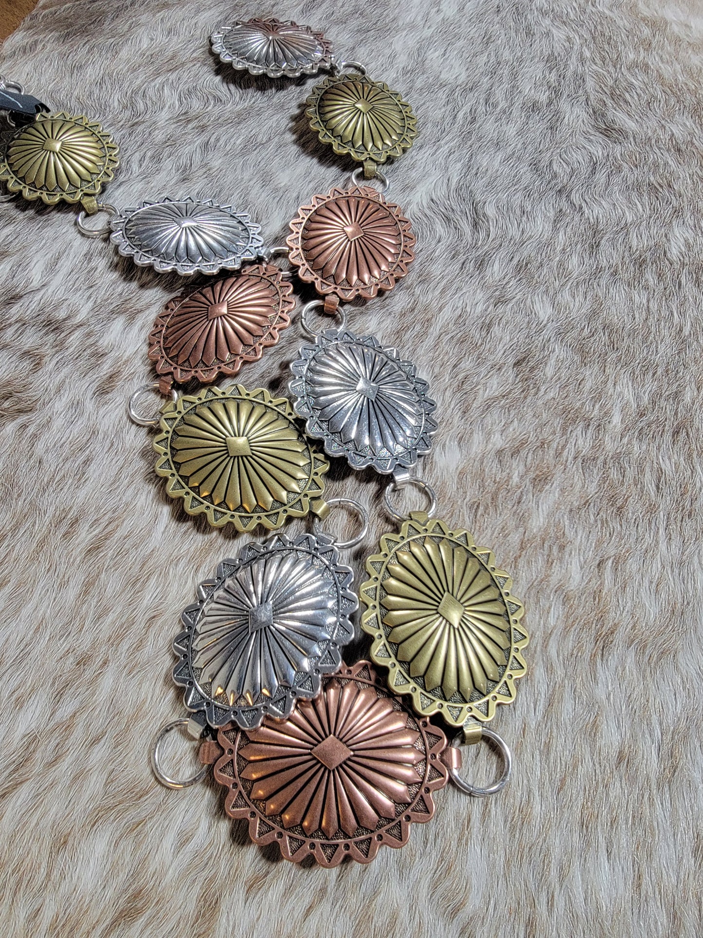 Mixed Metal Concho Belt