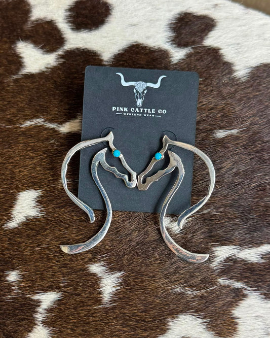 Sterling Horse Earrings