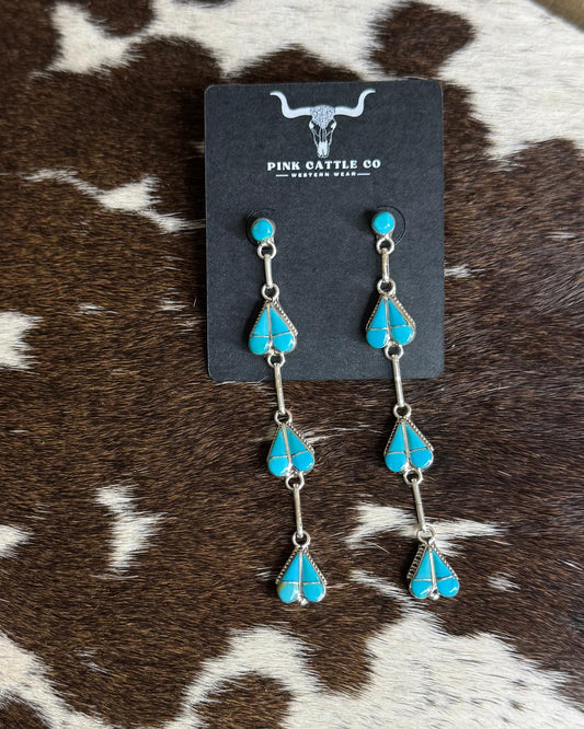Heart Zuni Dangle Earrings *Native