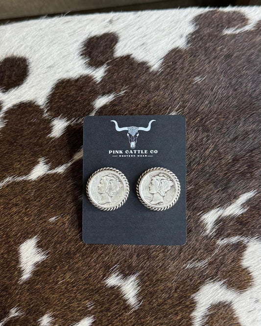 1941 & 1945 Coin Stud Earrings *Native