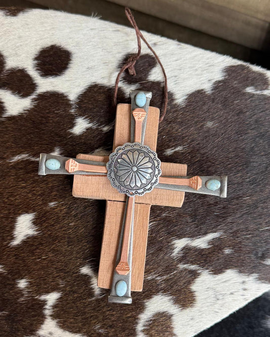 Decorative Concho Cross *Native