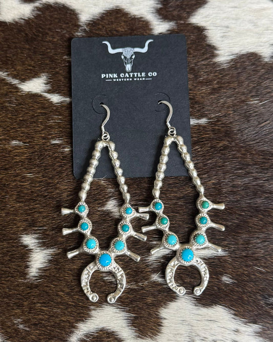 Squash Blossom Dangle Earrings *Native