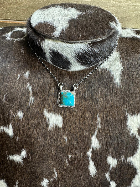 16" Square Kingman Necklace *Native