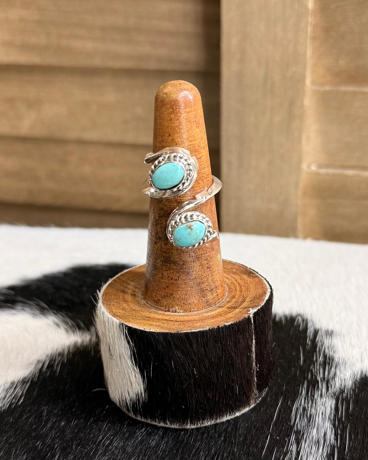 Double 2 Stone Wrap Ring *Native