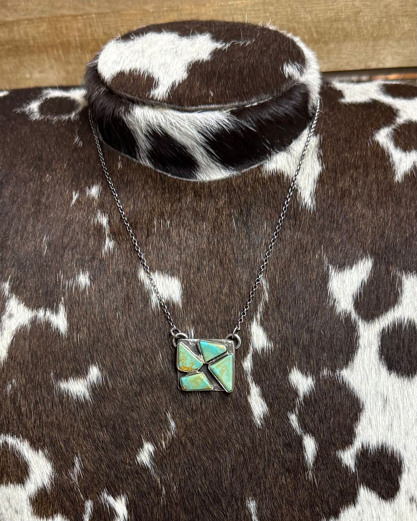 17" Kingman Square Necklace *Native