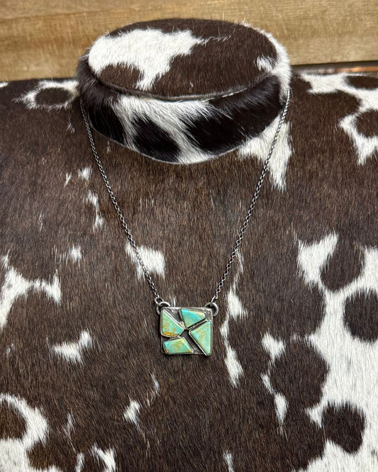 17" Kingman Square Necklace *Native