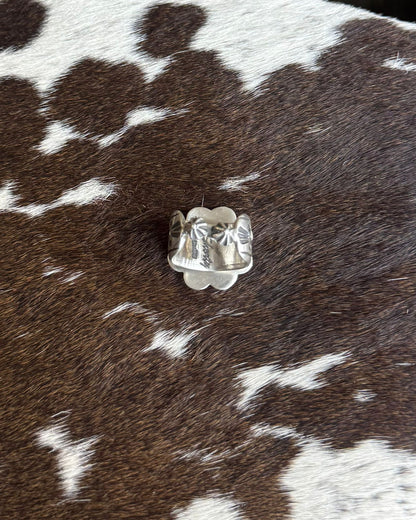 Pink Conch Starburst Ring Adj *Native
