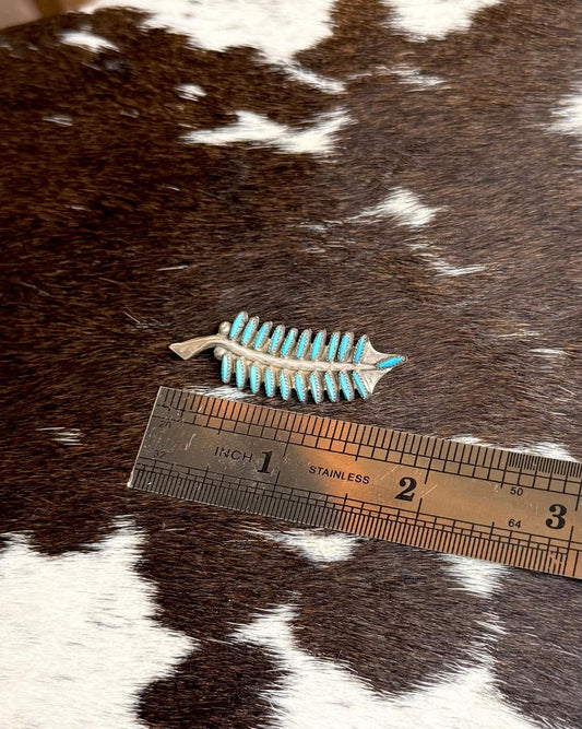 Zuni Feather Brooch Pin Pendant *Native