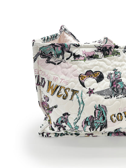 Cattle Drive Jewels Quilted Tote Bag
