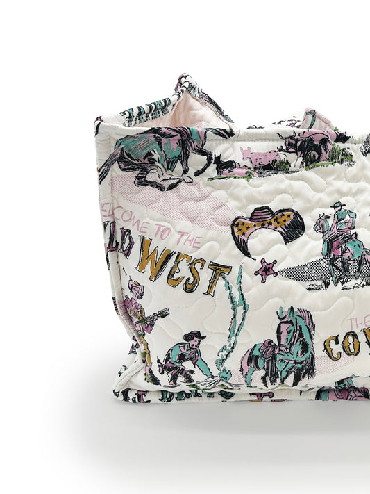 Cattle Drive Jewels Quilted Tote Bag