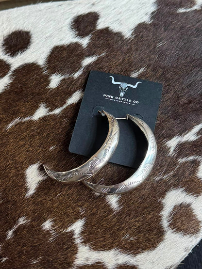 Sterling Pattern Half Hoops *Native