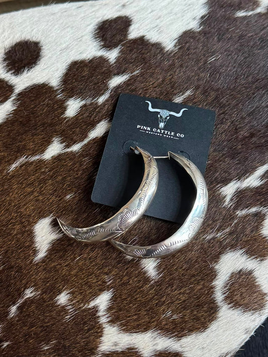 Sterling Pattern Half Hoops *Native