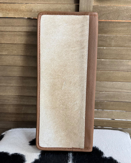Cowhide & Tooled Jewelry Travel Jewelry Case *Tan