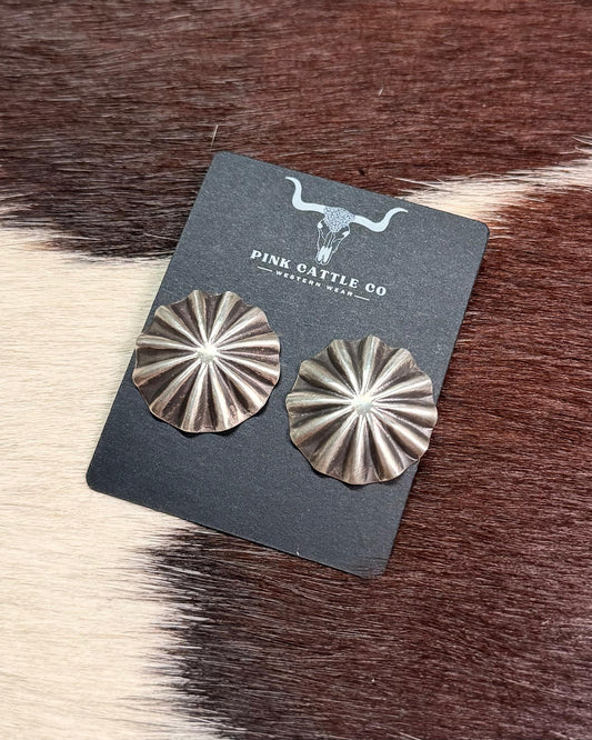 Sterling Silver Concho Studs