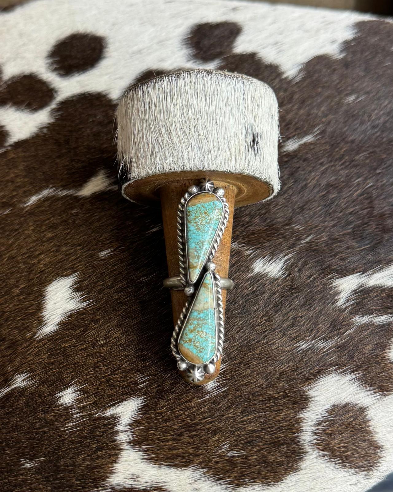 #8 Double Stone Adj Ring *Native