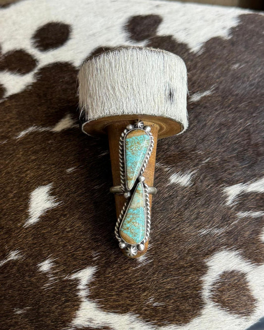#8 Double Stone Adj Ring *Native