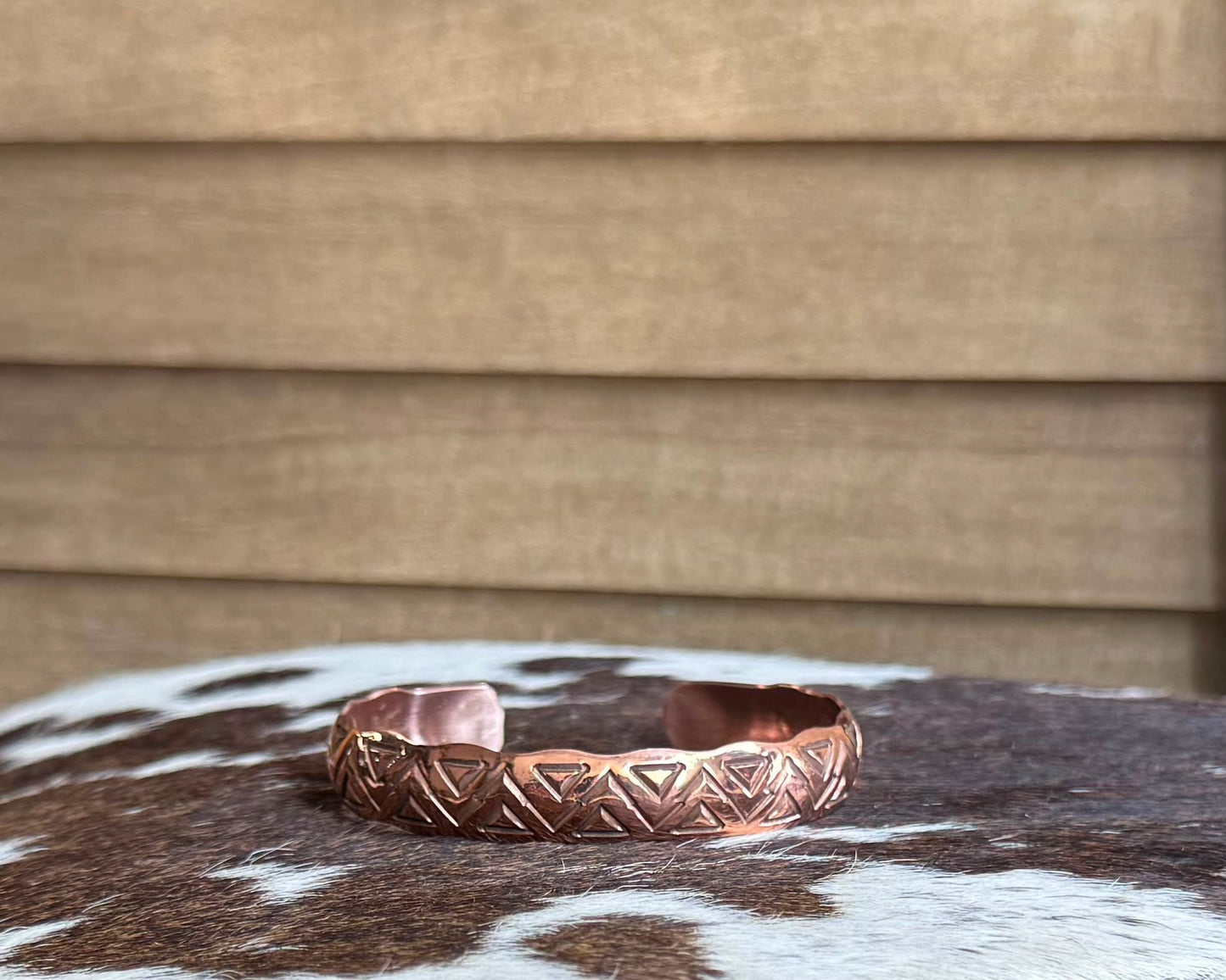 Copper Triangle Pattern Cuff