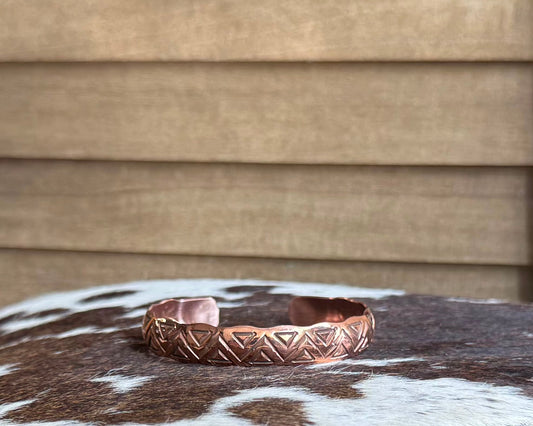 Copper Triangle Pattern Cuff
