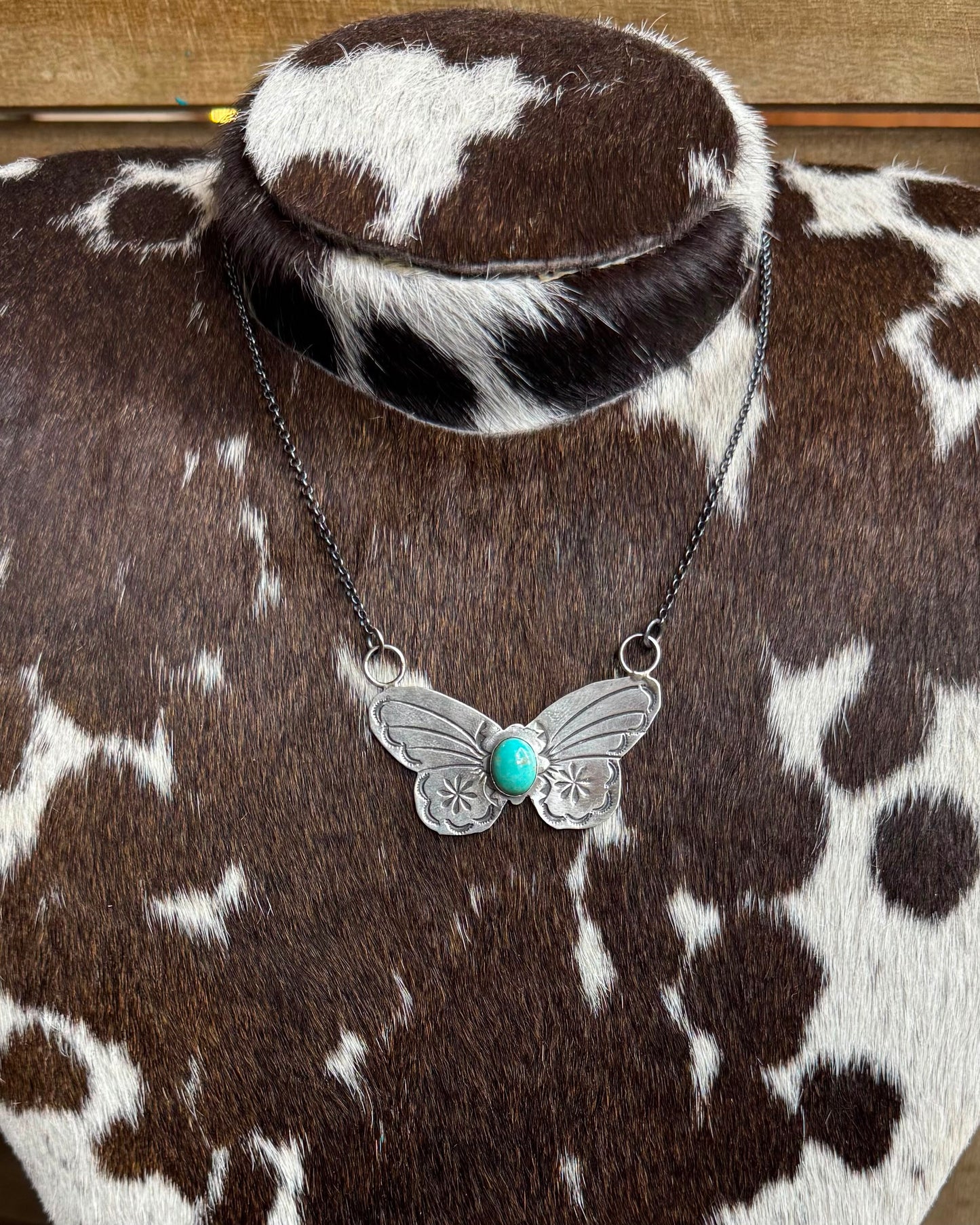 Green Butterfly Necklace  *Native