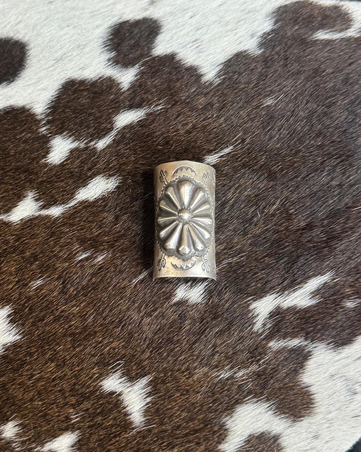 Silver Longhorn & Cactus Braid Keeper*Native