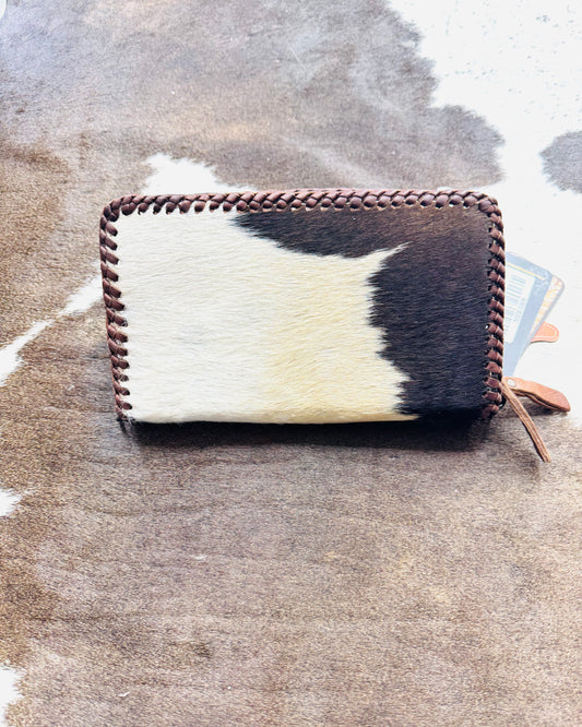 Cowhide Tooled Clutch Crossbody