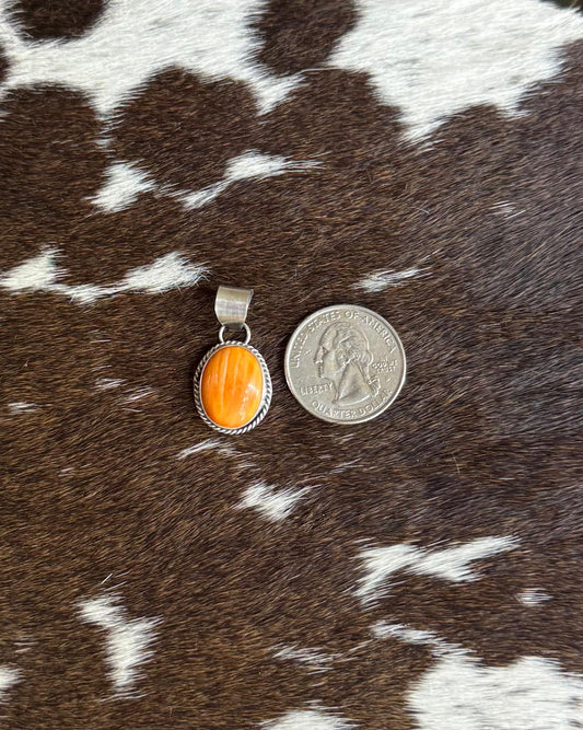 Orange Spiny Round Pendant *Native