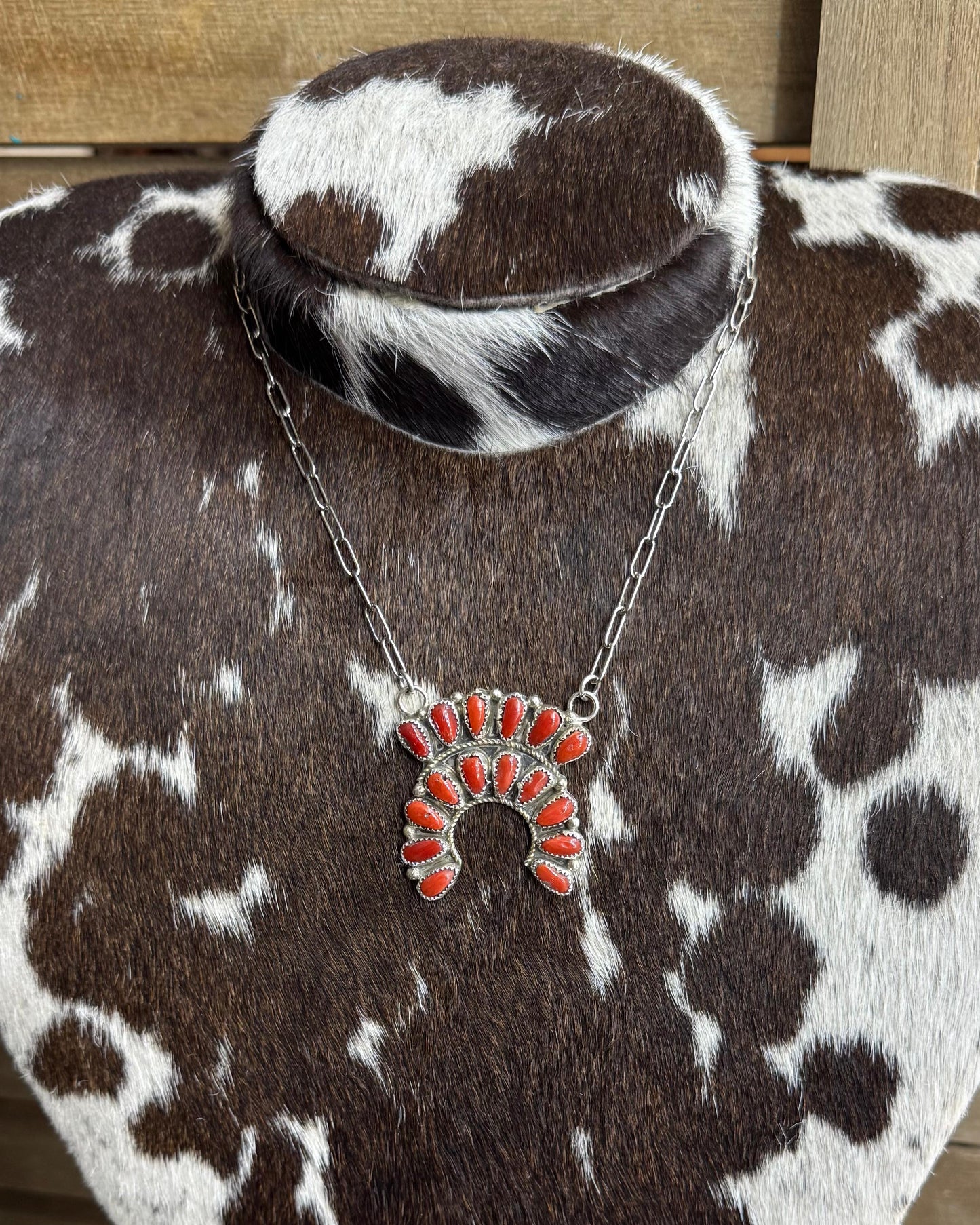 Coral Naja Paperclip Chain Necklace *Native
