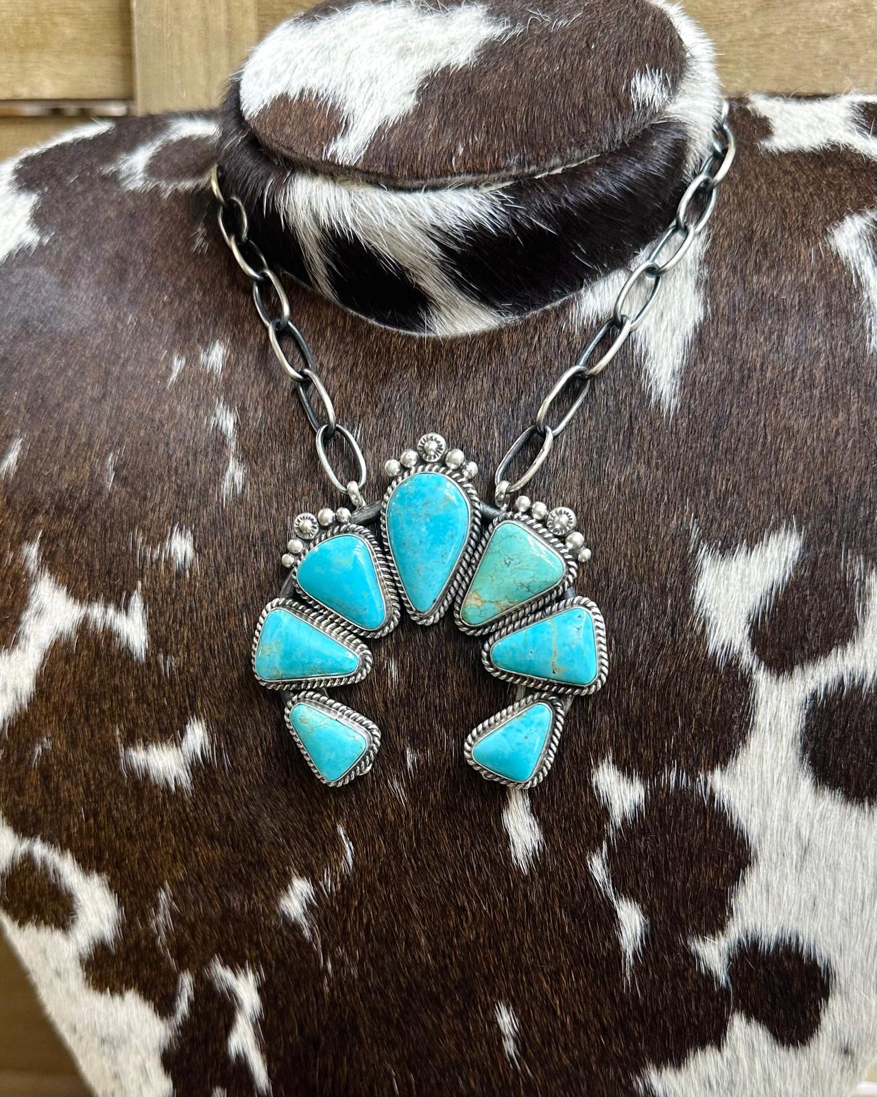 Kingman Naja Paperclip Chain Necklace *Native