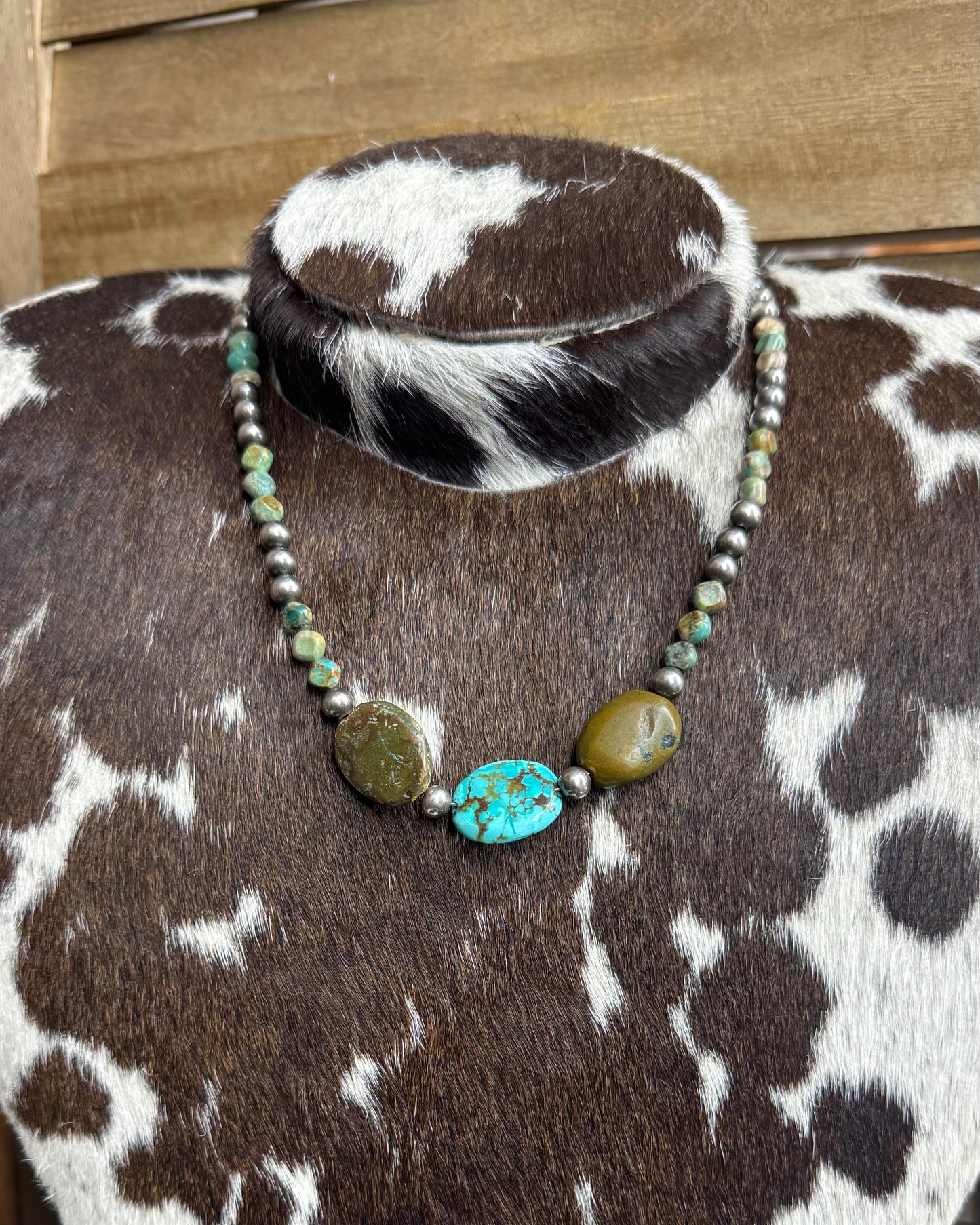 3 Stone Nugget Necklace