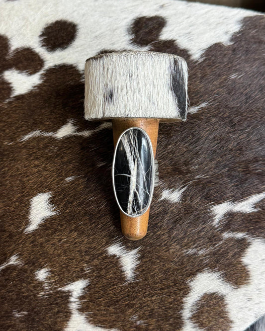 Black Jack Large Oval Adj Ring *Native
