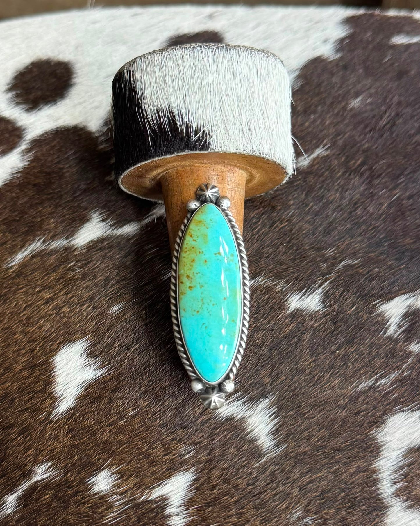 Long Oval Turquoise Ring *Native