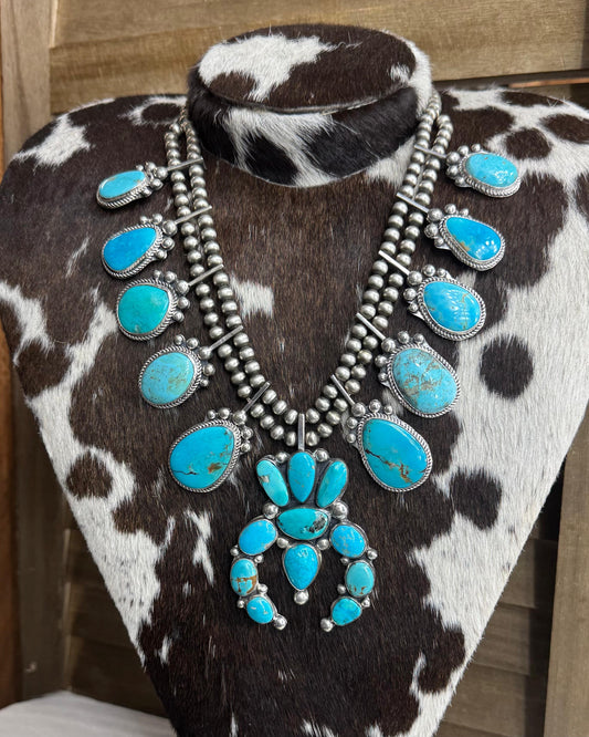Kingman Statement Squash Blossom Necklace *Native